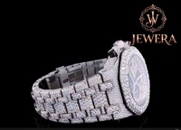 Reloj Cronógrafo de Lujo para Hombre JEWERA, Alta Calidad, Caja con Gemas y Piedras, Correa de Acero Inoxidable, 41 mm, Movimiento Automático, Cristal Analógico
