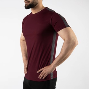 T-shirt décontracté pour homme en coton tricoté 100% à col rond, manches courtes, couleur marron, coupe classique, respirant et à séchage rapide - Product Image 3