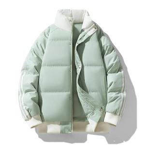 Men's Formal Winter Bomber Jacket Canvas Streetwear Fashion Hooded Stand Collar Puffer <b>Coat</b> Pocket Decoration Warm Thickened - Product Image 5