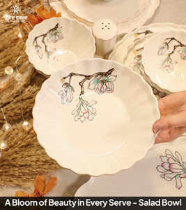 Service de table de luxe haut de gamme en porcelaine fine, 29 pièces, avec une élégance florale raffinée - Product Image 3