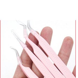 Pinzas para Pestañas de Acero Inoxidable con Logotipo Personalizado, Coloridas y de Diferentes Grosores, Herramientas para Pestañas, Aplicador de Pestañas, Venta al Por Mayor - Product Image 1