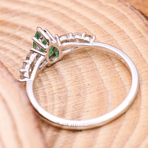 Wholesale Handmade 925 Solid Sterling <b>Silver</b> Engagement <b>Rings</b> Precious Natural <b>Emerald</b> Diamond Gemstone IGI Certified Weddings - Product Image 6