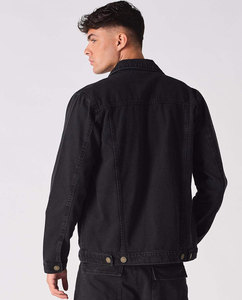 Chaqueta Vaquera Clásica Casual para Hombre, Estilo Vintage, Ropa Urbana Moderna, Parches Decorativos, Botones, Ecológica, Resistente al Viento, Cómoda - Product Image 3