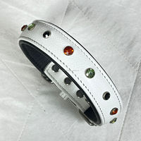 Collier pour chien en cuir de vachette pleine fleur, nouveau design, vente en gros, élégant, facile à ajuster, accessoires pour animaux de compagnie durables