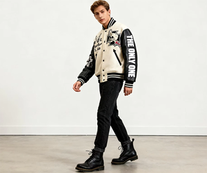 Custom Made 100% Cowhide Genuine <b>Leather</b> Men's Avirex <b>Jackets</b> for <b>Winter</b> OEM Manufacturer Embroidery Street Wear - Product Image 4