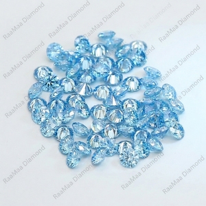 Precio de Fábrica, Azul Intenso de Lujo, CVD Cultivado en Laboratorio, Corte Brillante Redondo, Venta al por Mayor, Paquete Suelto, Fabricación de Joyas, Servicio de Muestras - Product Image 2