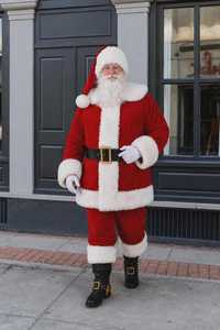 Conjunto de Disfraz de Santa Claus, Traje Navideño Completo con Abrigo de Terciopelo Rojo, Pantalones, Gorro, Cinturón, Barba, Guantes y Accesorios Navideños - Product Image 5