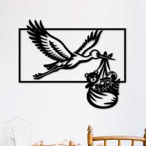 BIrd new cute laser cut wall art custom design matte black home <b>decoration</b> new - low price here - Product Image 1