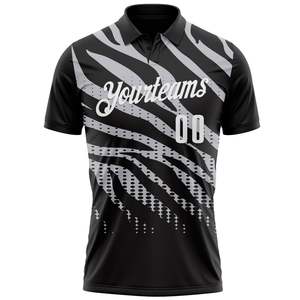 Camiseta de Fútbol Personalizada Yourteams para Hombre, Manga Corta, Impresión Sublimada, Poliéster que Absorbe la Humedad, Diseño a Rayas Negro y Gris - Product Image 1