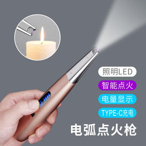 Type C Charging Rechargeable and Windproof Candle with LED Light Dericsson <b>Custom</b> LOGO Kitchen <b>Lighters</b> New Electric - Product Image 6