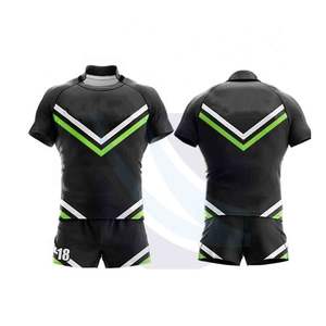 Ensembles d'uniformes de rugby pour adultes, dernière conception du fabricant, respirants, 100 % polyester, logo d'équipe personnalisé - Product Image 4