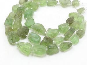 Fluorita Verde en Bruto, Pepitas Sueltas de 8 Pulgadas, 10x7 a 20x12 mm Aprox. Natural PMEGEMSBEADS Rusia para Fabricación de Joyas, Tercera Parte - Product Image 2