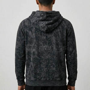 Fabrication en gros de sweats à capuche pour hommes en coton 100% avec effet délavé, respirants, toutes tailles disponibles - Product Image 4