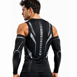 Manchons de compression pour hommes personnalisés, respirants et extensibles, pour le sport, la gym, l'entraînement, la course, le cyclisme et le fitness - Product Image 6