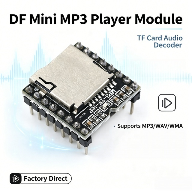 DFPlayer Mini MP3 Player Module TF Card U Disk Mini MP3 DF Player Au Dio Voice Development Module Board Compatible with R3