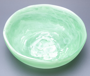 Bol de service classique en résine bleue polie, écologique, compatible lave-vaisselle, pour salades, fruits, vaisselle pour la maison, les fêtes et les mariages - Product Image 3