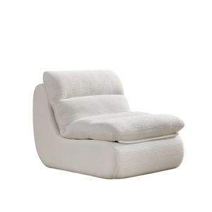 Poltrona Reclinabile Moderna Eco-Sostenibile in Corduroy Compresso con Pouf, Comoda per Piccoli Spazi, Soggiorno, Camera da Letto, Ideale per Centri Commerciali - Product Image 4