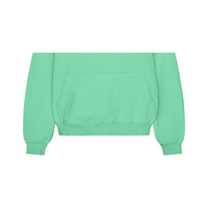 เสื้อฮู้ดดี้ผู้หญิงสำหรับฤดูหนาว ผ้าฝ้ายฟลีซ 100% เป็นมิตรกับสิ่งแวดล้อม กันลม ระบายอากาศได้ดี น้ำหนัก 360 กรัม แบบสวมหัว ทรงโอเวอร์ไซส์ ปักลายเรียบ - Product Image 3