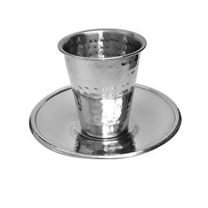 Copa Kiddush Tradicional de la Estrella de David para Pascua, Acabado de Latón Satinado, Acero Inoxidable, Copa de Vino con Tallo de 5 Pulgadas, para Regalo de Boda - Product Image 1