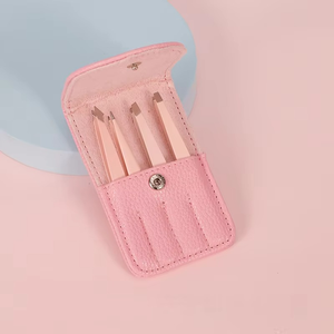 Eyebrow Tweezer Set Stainless Steel Professional Tweezers Kit Slant Flat <b>Pointed</b> Hair <b>Removal</b> <b>Tool</b> OEM Private Label - Product Image 3