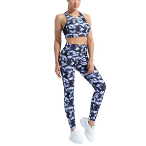 Ensemble de yoga et de sport pour femme, 2 pièces : Leggings taille haute et brassière de sport, tenue d'entraînement et de gym - Product Image 1