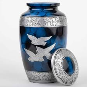 Handcrafted Purple Aluminum Cremation Urn For Human <b>Ashes</b> Adult Size Silver Engraved Band Funeral Memorial Urn Burial <b>Keepsake</b> - Product Image 2