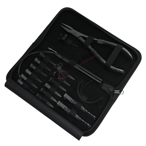 Hair Extension Tools Kit with Hair Extension Styling Grips Hair Divider Ring Black Wire Loop & Hook <b>Threader</b> Salon Equipment - Product Image 1