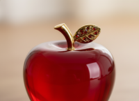 Presse-papiers en verre artisanal en forme de pomme, minimaliste, de forme irrégulière, en cristal, cadeau de remise de diplôme, décoration pour la maison, le bureau ou le tableau de bord de la voiture