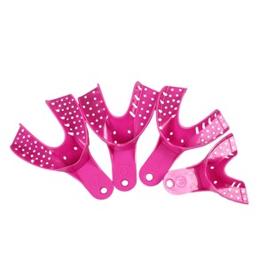 Juego de Bandejas para Impresiones Dentales Autoclavables, Bandeja Manual de Plástico para Dientes, Superior e Inferior, Tamaños S/M/L, Herramienta de Odontología, Material de Laboratorio, CE - Product Image 1
