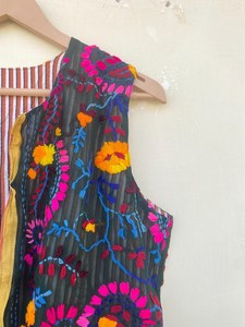 Chaqueta Reversible de Algodón Acolchado Kantha con Estampado Floral Indio Digital para Mujer, Transpirable y Ecológica para Otoño, Invierno y Primavera - Product Image 2