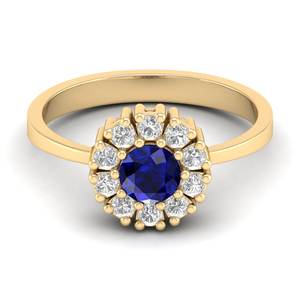 แหวนหมั้น REYES Solitaire เงินแท้ 925 ประดับเพชรโมอิสซาไนต์รับรองโดย GRA พร้อมพลอยไพลินสีน้ำเงิน ของขวัญวันเกิด เครื่องประดับชั้นดี - Product Image 6