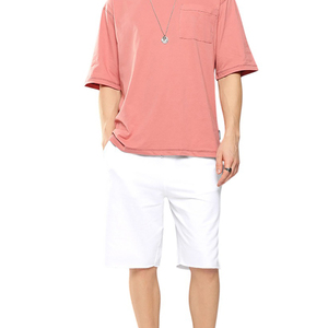 Servicio OEM ODM, Pantalones Cortos Deportivos Blancos para Hombre, Buena Calidad, para Correr en Verano, Cintura Elástica de Algodón Cómodo - Product Image 1