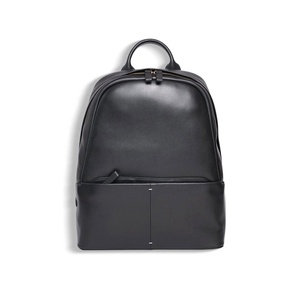 Minimalist Genuine Leather <b>Backpack</b> With Front Zipper Pocket - Product Image 6