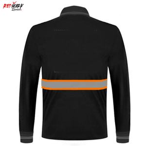 เสื้อโปโลสะท้อนแสงเพื่อความปลอดภัย,เสื้อใส่ทำงานแขนสั้นเสื้อเซฟตี้สะท้อนแสงสำหรับผู้ชาย - Product Image 4