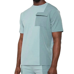Ensemble t-shirt et short personnalisé avec poche avant, tissu de qualité supérieure, nouveau look pour un style décontracté ou streetwear, unisexe. - Product Image 2