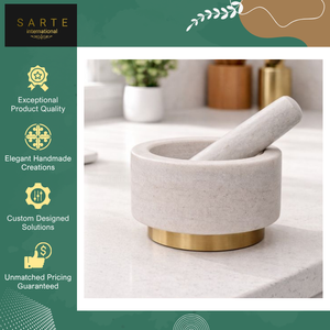 Nuevo Diseño de Decoración para Cocina, Juego de Mortero y Pilón de Ágata, Tarros de Sal de Mármol Natural Hechos a Mano, para Especias y Condimentos, en Venta - Product Image 4