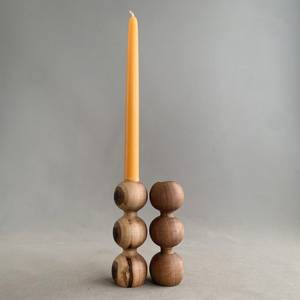 <b>Wooden</b> Candlestick Holder Set Round Shape For Home Decoration - Product Image 1