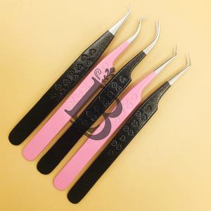 Pinzas Profesionales para Extensión de Pestañas, Pinzas para Pestañas de Mink, Acero Inoxidable, Oferta con Logotipo, Diseño de Corazón, Pinzas de 45 Grados - Product Image 6