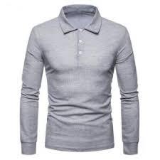 Polo de performance pour homme avec logo personnalisé, coupe ajustée, col à revers, manches courtes, gris, piqué de haute qualité, polo athlétique, vente en gros OEM - Product Image 3