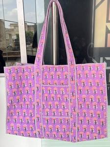 Bolso Tote de Mujer Acolchado de Algodón Hecho a Mano, Bolso de Hombro de Lujo, Estilo Abierto, Estampado de Leopardo, Lavable, Moderno, para Uso Diario - Product Image 2
