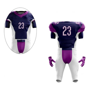 Uniforme de football américain pour hommes grande taille avec logo frontal, motif 3D, impression par sublimation, manches courtes, service OEM personnalisé - Product Image 5