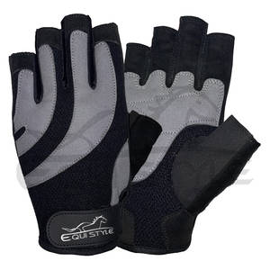 Guantes de Gimnasio para Entrenamiento, Transpirables, con Agarre, para Levantamiento de Pesas, con Logotipo en Relieve, Medios Dedos - Product Image 1