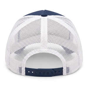 Custom Mesh Trucker Hat 6 Panel Curved Brim Embroidery Patch <b>Cap</b> <b>Navy</b> <b>Blue</b> White for Outdoor Sport Summer Headwear OEM ODM - Product Image 3