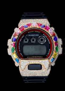 Starspire Jewels GA100 Hip Hop Gshock Vintage Luxury 925 Sterling Silver Iced VVS Moissanite Diamond <b>Watch</b> Bezel <b>Case</b> - Product Image 4