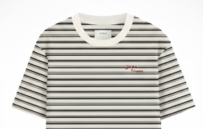 Camiseta de Manga Corta para Hombre, 100% Algodón, Diseño Jacquard Entrelazado, Corte Ajustado, Estampado a Rayas, Transpirable, Ecológica, Vietnam - Product Image 3