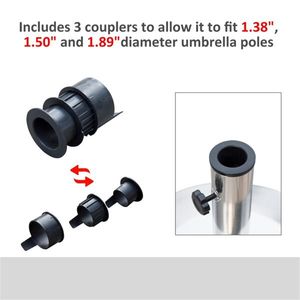 Ombrellone da Giardino Quadrato con Base in Acciaio Inox per Ristoranti, Hotel, Spiaggia o Patio di Casa - Consigliato per la Pioggia - Product Image 3