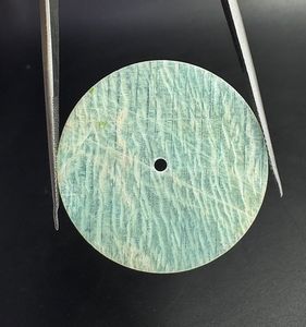 Cadran de montre en pierre précieuse verte naturelle 34 mm × 0,80 mm, cadran de montre de luxe personnalisé, composant de montre - Product Image 5