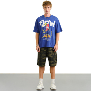 Camisetas Oversize de Estilo Boxy para Hombre de Flow Streetwear, Camisetas de Algodón Orgánico con Tu Propio Estampado, Camisetas Gráficas Clásicas de Corte Holgado para Hombre - Product Image 4