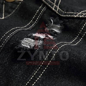 Nouvelle Arrivée Gilet en Jean Tendance pour Homme à Prix Bas Respirant Durable Bleu Foncé Boutons Cachés Gilet en Denim OEM pour Homme - Product Image 3