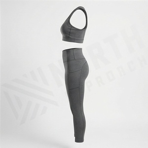 Vêtements de sport en gros sur mesure : Ensemble de yoga pour femmes, hauts de fitness à manches longues pour la course et la gym - Product Image 3